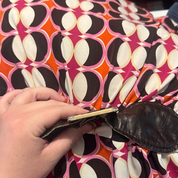 Vintage Y2K Anxiety Geometric Belted Tie Waist Top – Size Small - Picture 7 of 7